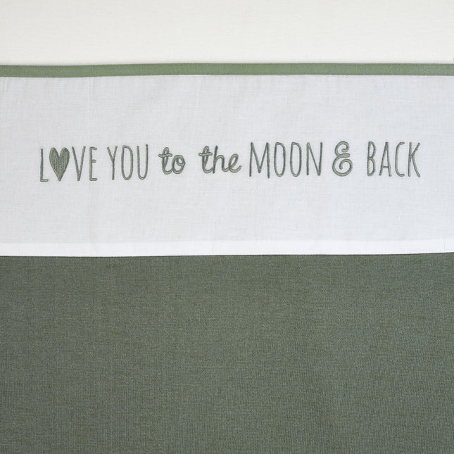 Toalla de cuna Meyco Love You To The Moon & Back Verde Bosque