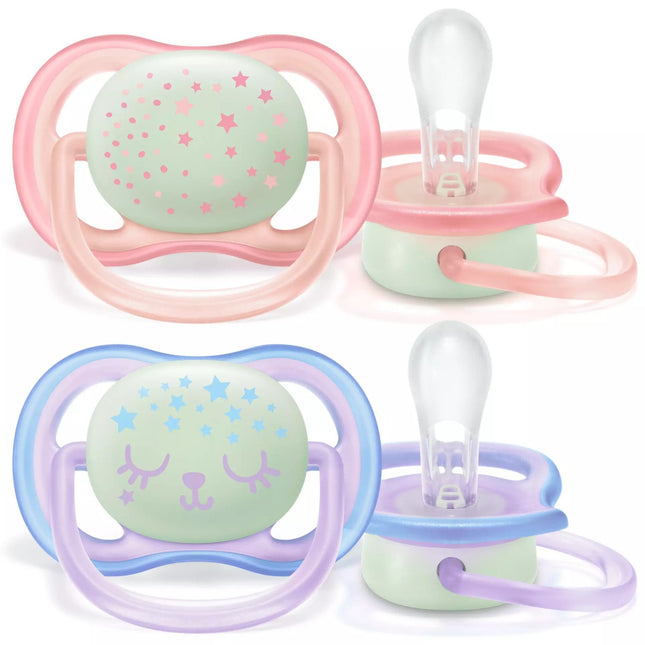 Philips Avent Chupete Air Night Mix +0Mnd 2pcs