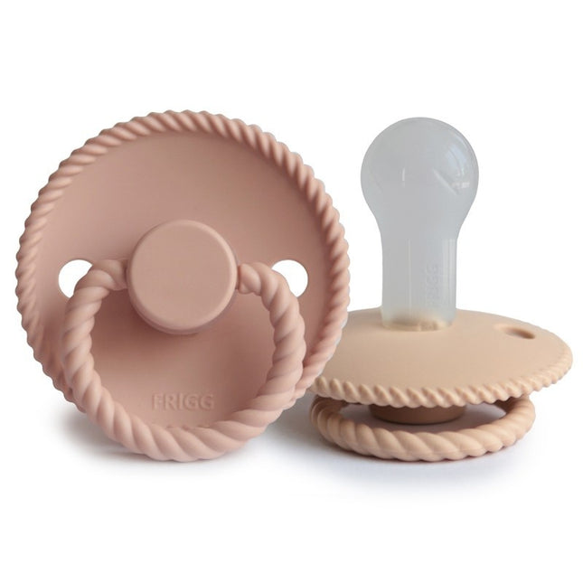 Tetina Frigg Tamaño 2 Cuerda Croissant/Silicona rubor 2-Pack