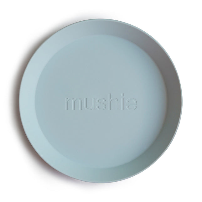 Mushie Plato Redondo para Bebé Azul Polvo 2pcs