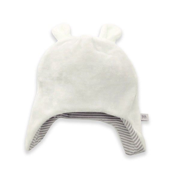 Gorro Bamboom Baby Beanie Terciopelo Mediano Blanco hueso