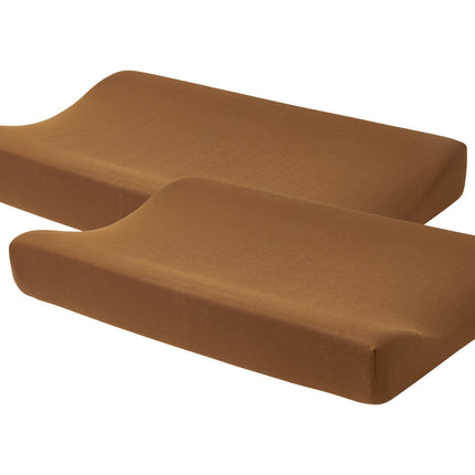 Meyco Funda cambiador Basic Jersey Camel 2pcs