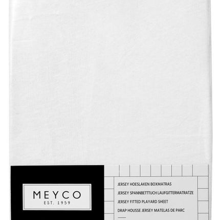 Meyco Sábana Ajustable Jersy Box Colchón Blanco 75x95cm