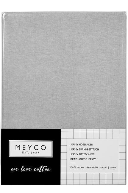 Meyco Sábana Ajustable Jersey Box Colchón 75X95cm Gris Claro