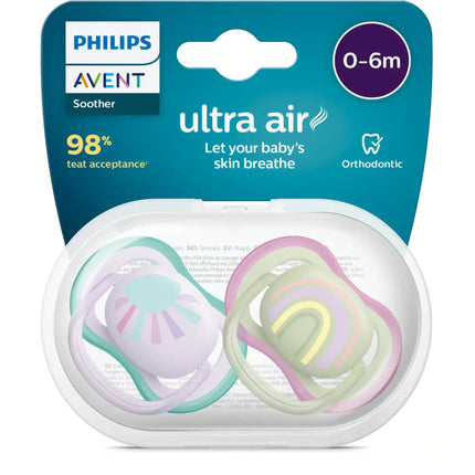 Philips Avent Chupete +0 Meses Air Sun/ Rainbow Girl