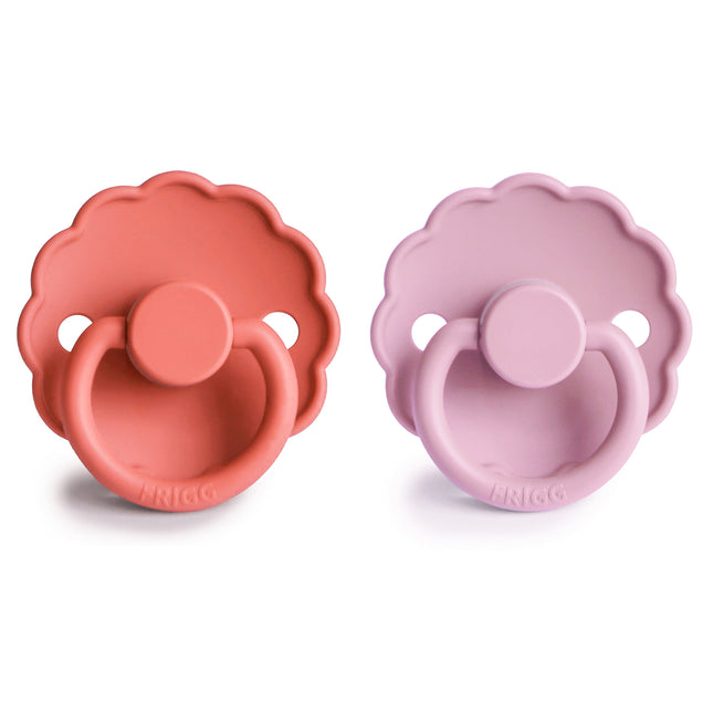 Chupete Frigg Tamaño 1 Daisy Rosa Crema/Silicona 2-Pack