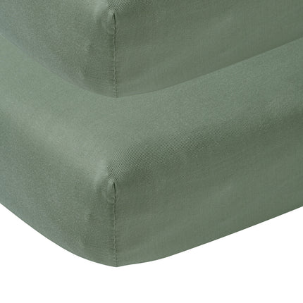 Meyco Sábana Ajustable Jersey 2St 50X90 Verde Bosque