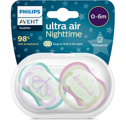 Philips Avent Chupete +0 Meses Air Night Mix