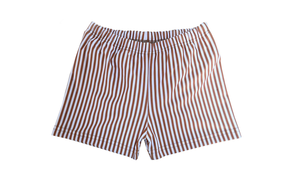 Slipstop Pantalones de baño Niño Rayas Coñac