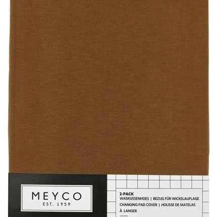 Meyco Funda cambiador Basic Jersey Camel 2pcs