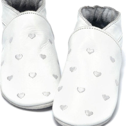 Baby Dutch Zapatos Corazones Blancos