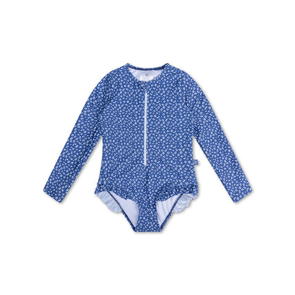 Traje de baño Essentials Niño Azul Leopardo Mangas Largas