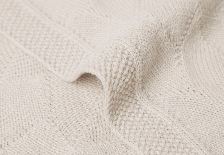 Manta de cama Jollein Shell Knit Nougat 100x150cm