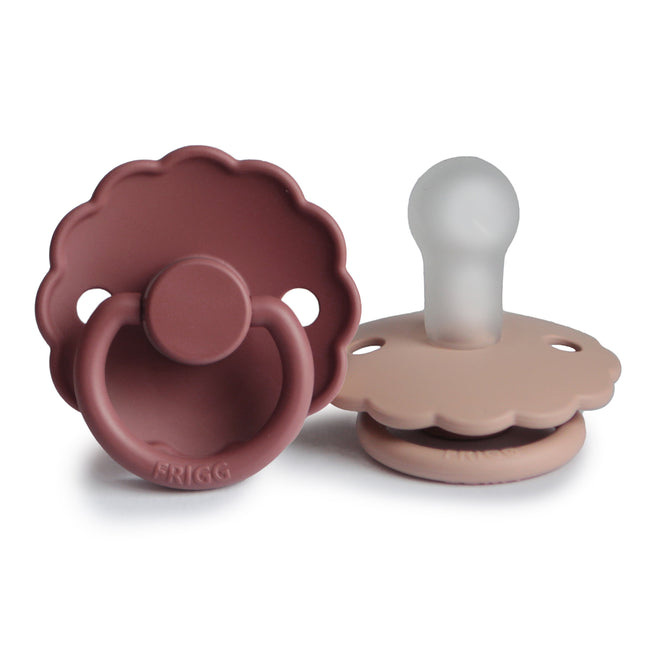 Chupete Frigg Tamaño 1 Daisy Baby Blush/Woodch Silicona 2-Pack