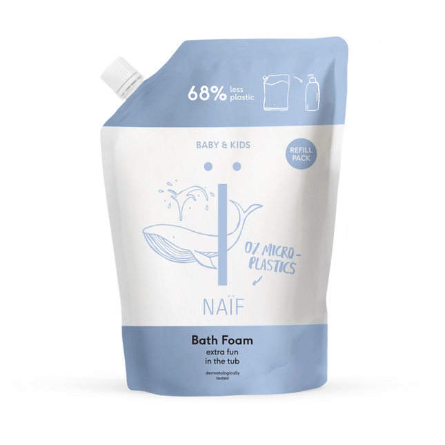 Naif Espuma de baño para bebés y niños Envase de recambio 500 ml