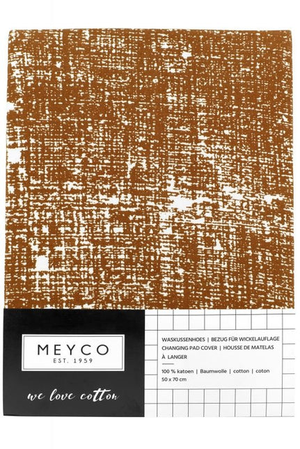 Funda cambiador Meyco Líneas finas Camel