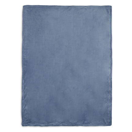 Jollein Manta de Cama Tejido Básico Azul/Vellón 100x150cm