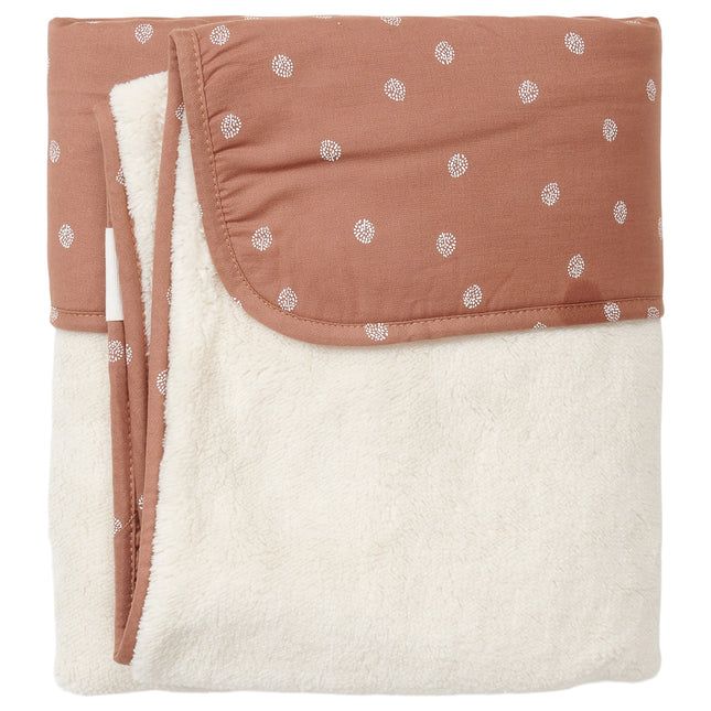 Koeka Manta de Cama Teddy Reversible Roble Avellana