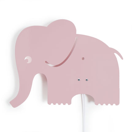 Lámpara de Pared Habitación de Bebé Elefante Rosa Pálido