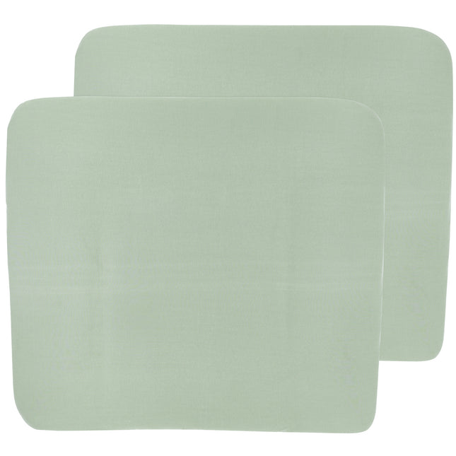 Meyco Funda cambiador 3K 2St Basic Jersey Verde Piedra