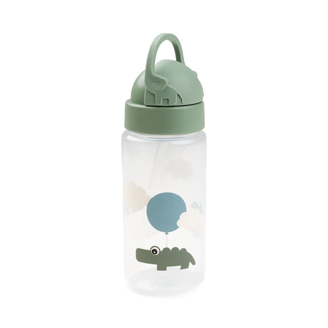 Vaso con Pajita Done by Deer Nubes Felices Verde 350ml