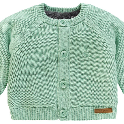 Noppies Baby Cardigan Forro de peluche Gris Menta