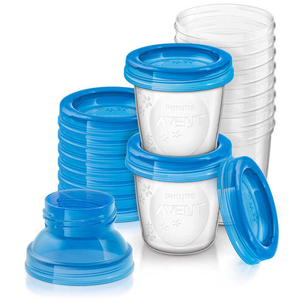 Vasos para almacenar leche materna Philips Avent 180 ml 10 unidades