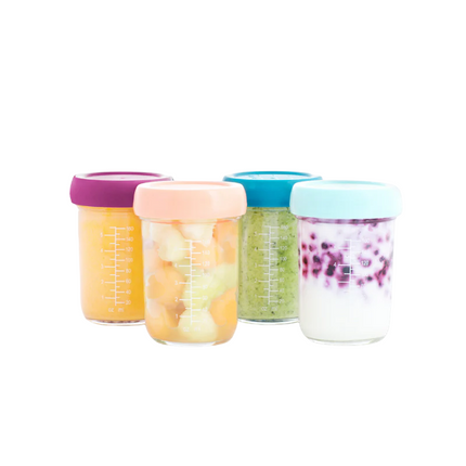 Babymoov Vasos de almacenaje de vidrio 240ml 4uds.