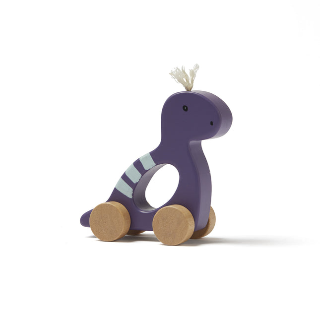 Concepto infantil Dino tirando a figura Morado