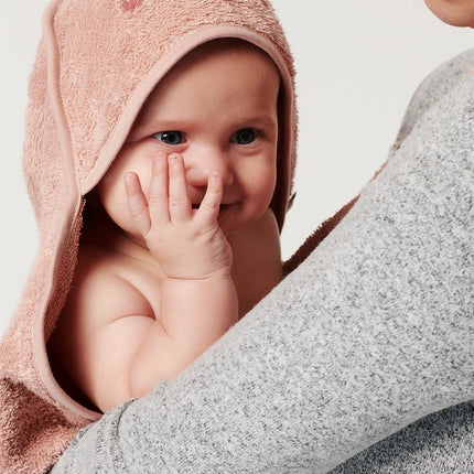 Noppies Funda de Baño para Bebé Tejido de rizo Trébol Rosa Niebla