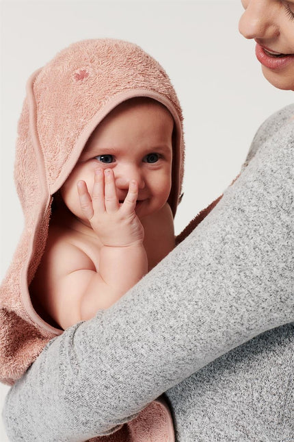 Noppies Funda de Baño para Bebé Tejido de rizo Trébol Rosa Niebla