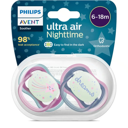 Philips Avent Chupete +6 Meses Air Night Star/Dream