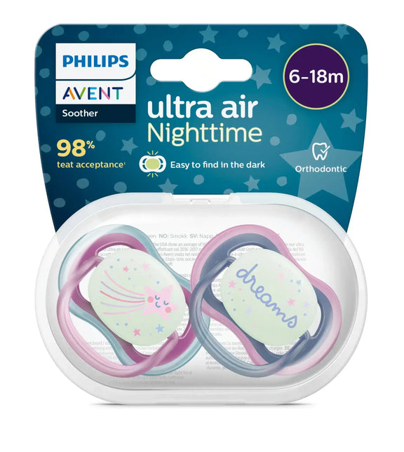 Philips Avent Chupete +6 Meses Air Night Star/Dream