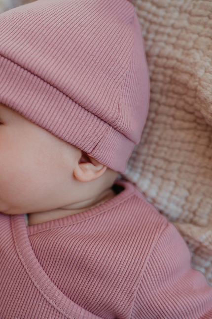 Gorro Yumi Baby Rosa ceniza