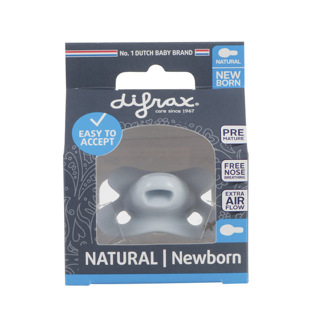 Difrax Chupete -2+2 Uni Naturel Azul Hielo