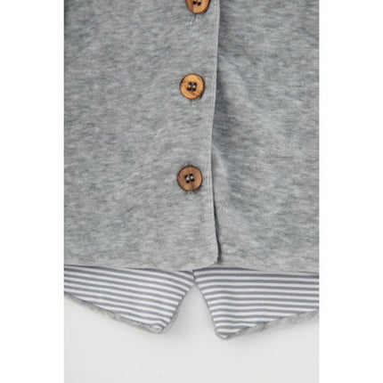 Bamboom Baby Chaqueta Con Capucha Terciopelo Gris Mele