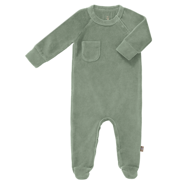 Fresk Pijama Bebé Velours Con Pie Verde Bosque