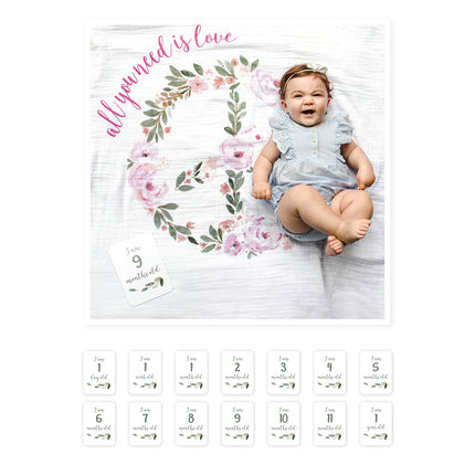 Lulujo Milestone Cards Todo lo que necesitas es amor