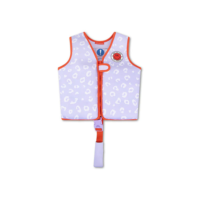 Swim Essentials Chaleco de baño Lila Leopardo 3-6 Años