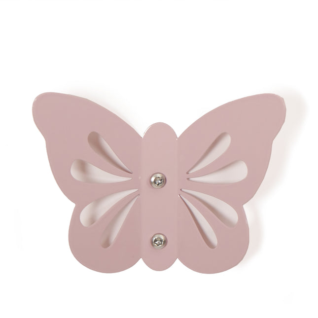 Colgador de Pared Mariposa Rosa Pálido