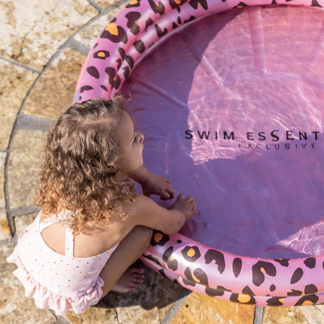 Swim Essentials Piscina Infantil Estampado Pantera Oro Rosa 1M