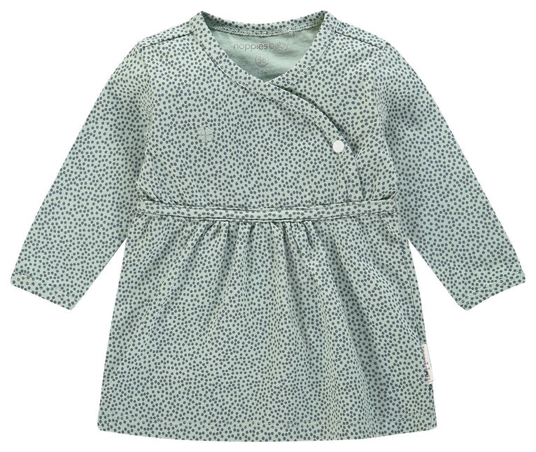 Noppies Vestido de bebé Mattie Gris Menta