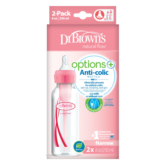 Dr. Brown's Options+frasco estándar 250 ml duopack rosa