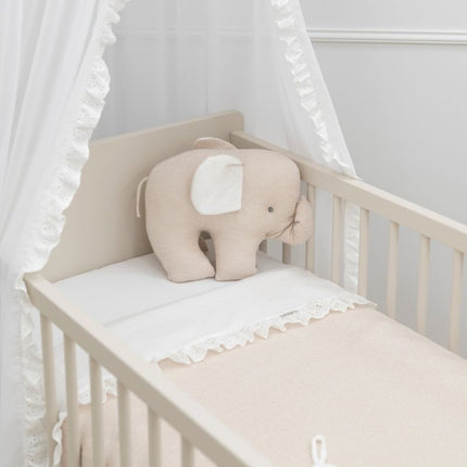 Toalla de cuna Baby's Only Calm Blanca con volante