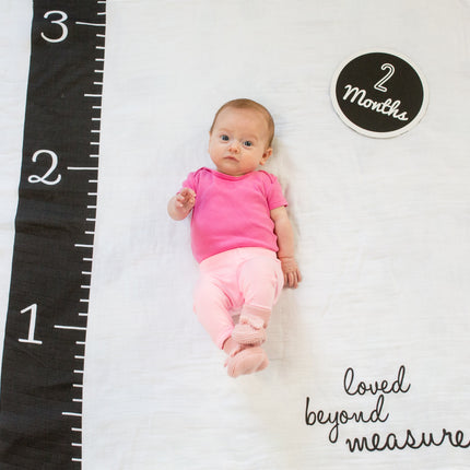 Lulujo Baby's First Year swaddle & cards set 100% algodón Amado sin medida