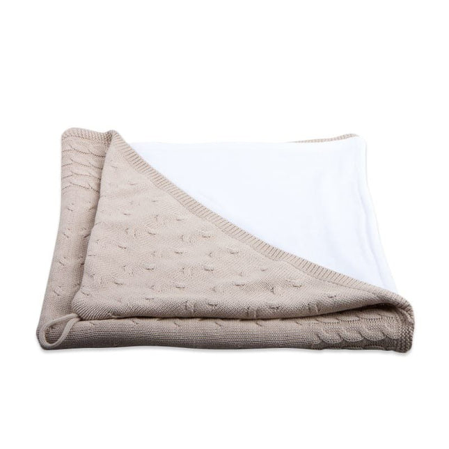 Manta Envolvente Baby's Only Cable de Chenilla Beige