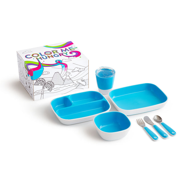 Vajilla infantil Munchkin Color Me Hungry Azul