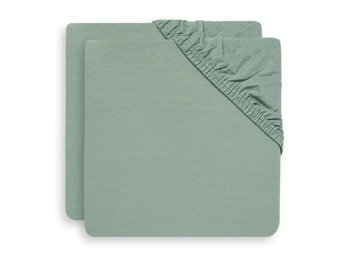 Jollein Sábana Ajustable Jersey Box Colchón Verde Ceniza 75x95cm