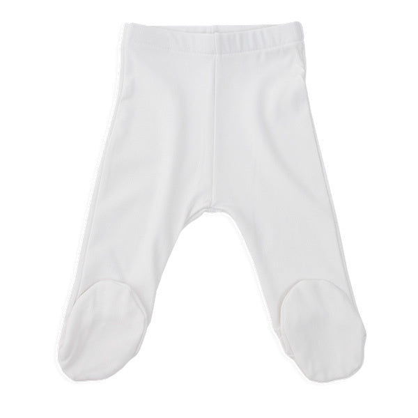 Bamboom Pantalón con Pies para Bebé 1M Blanco