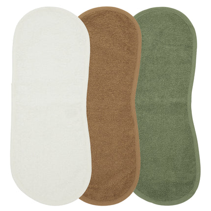 Hombros de tela Meyco Modelo 3St Basic Terry Offwhite/Toffee/Forest Green